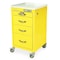 Harloff Short Infection Control Medical Cart, Mini Width, Four Drawers, E-Lock M3DS1824E04 - alternate 1